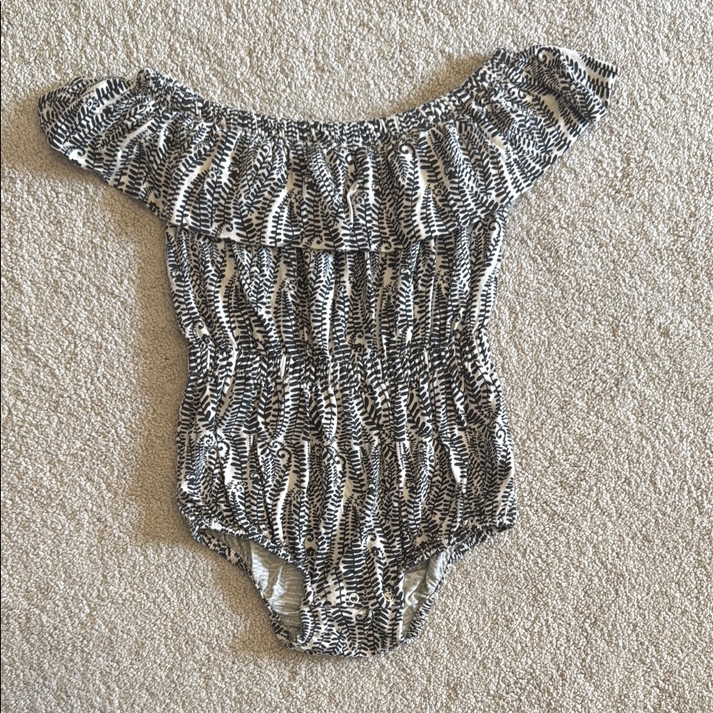 Kate Quinn Off the Shoulder Bubble Romper